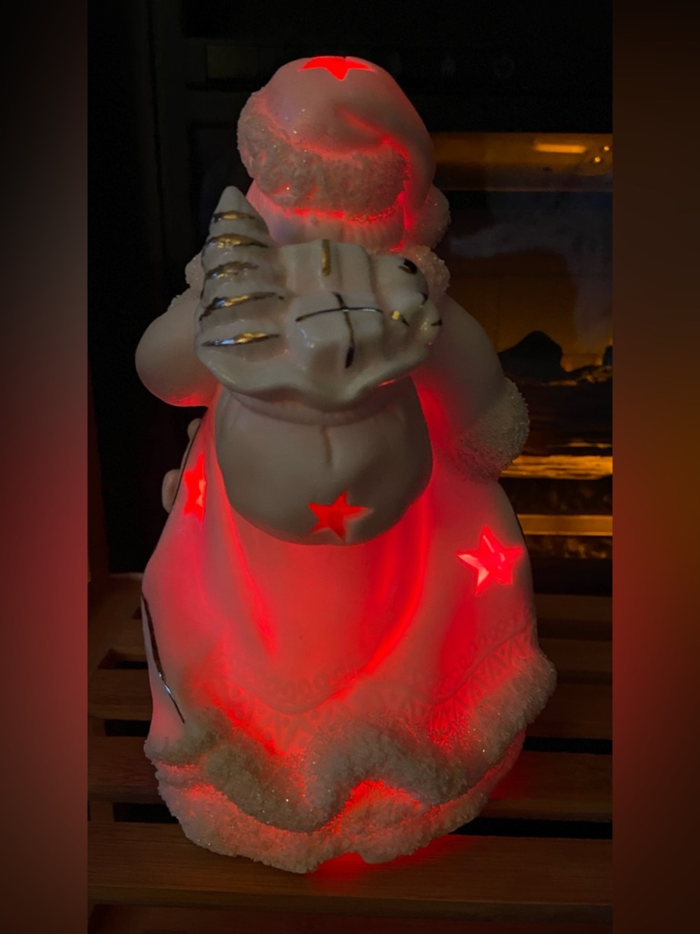 Lenox Vintage/Works White Ceramic Santa w/Red Night Light Glowing Holiday Decor - Picture 6 of 16